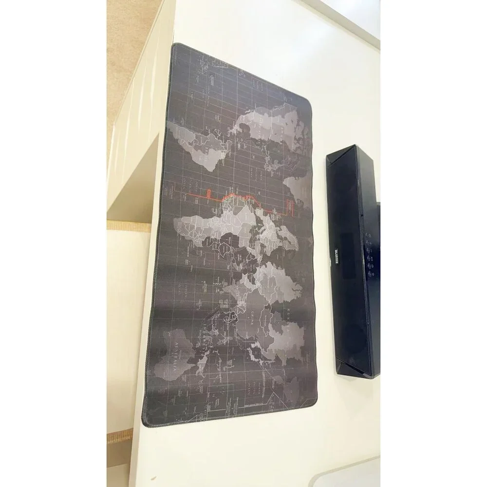 World Map Extended Gaming Mouse Pad: Non-Slip Large Desk Mat for Office & Home